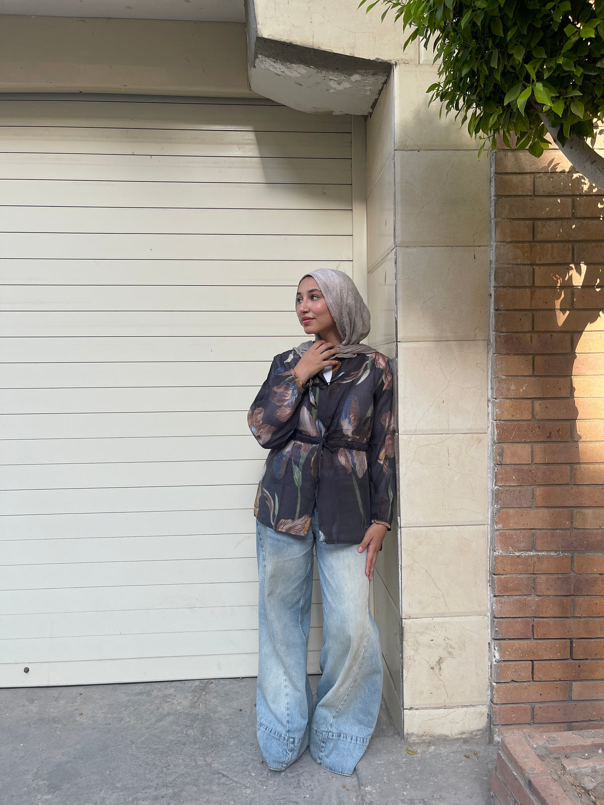 Floré blouse in black