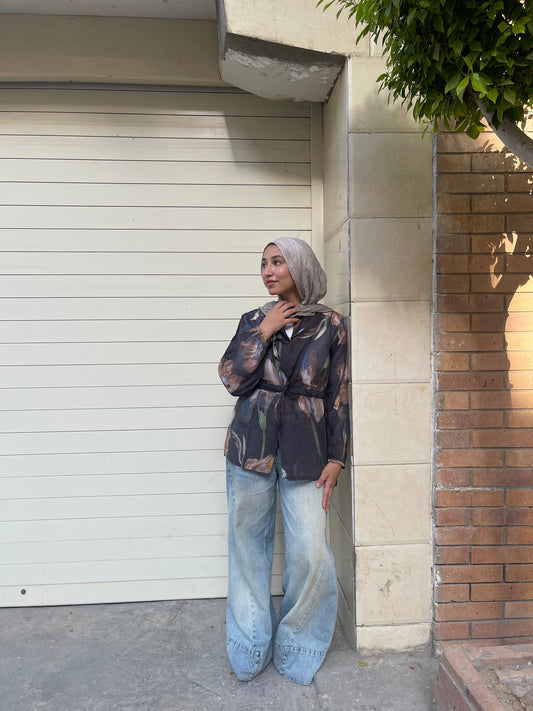 Floré blouse in black
