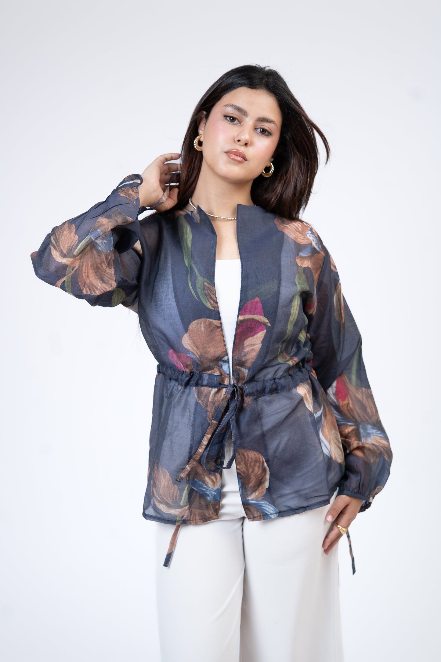 Flore Blouse in Navy