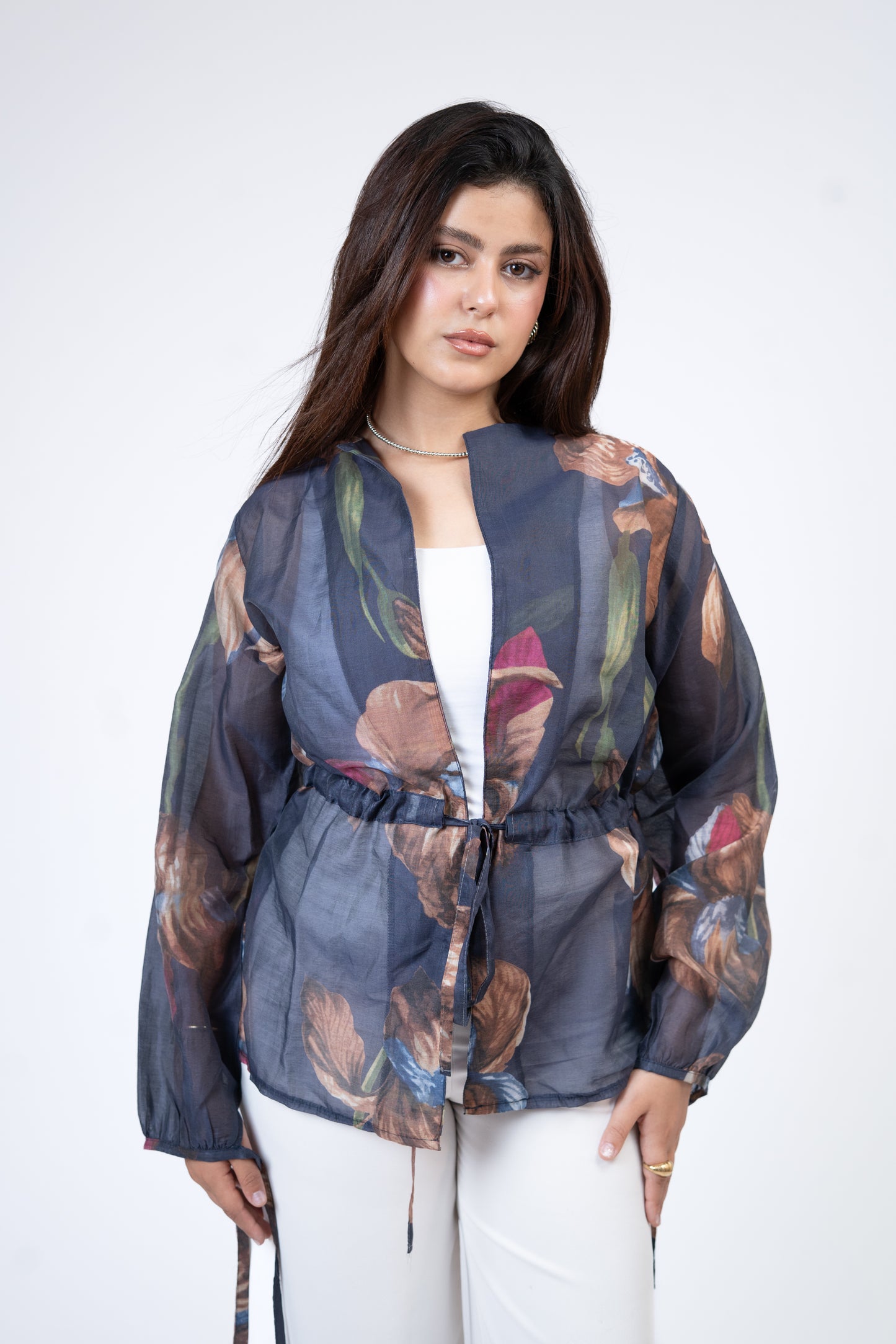 Flore Blouse in Navy