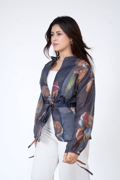Flore Blouse in Navy