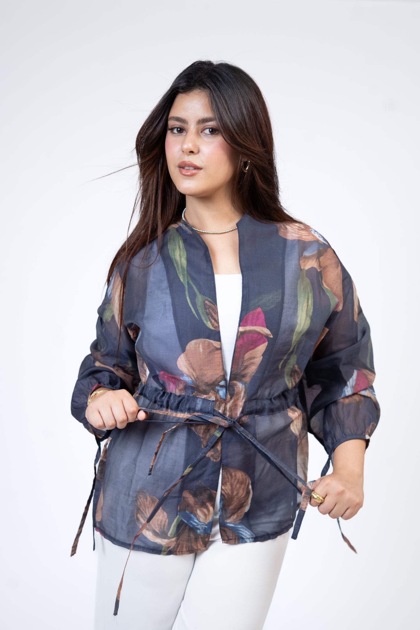 Flore Blouse in Navy