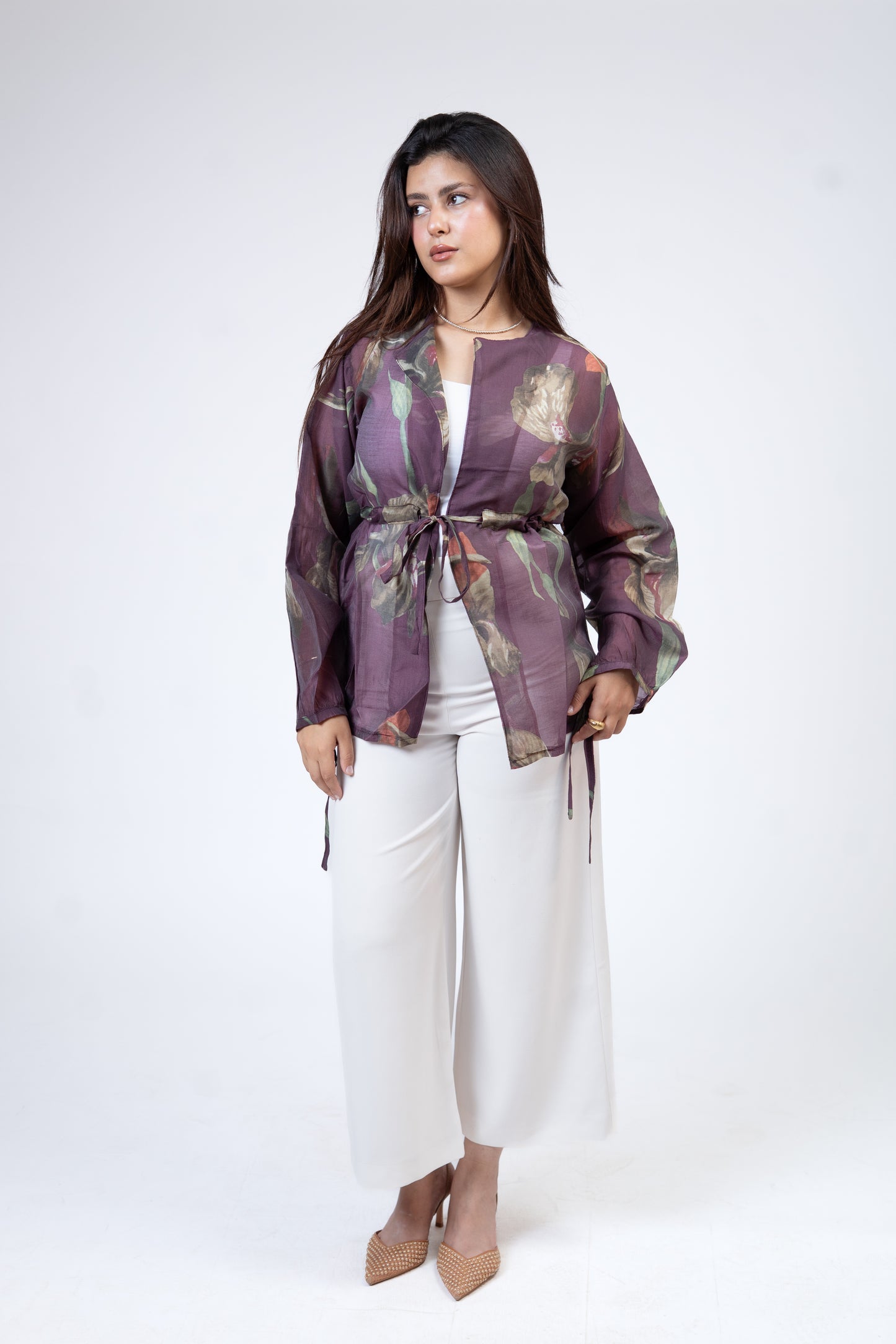 Flore blouse in BURGUNDY