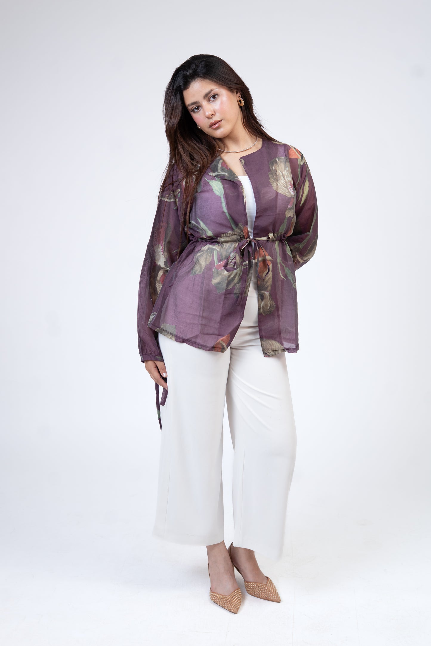Flore blouse in BURGUNDY