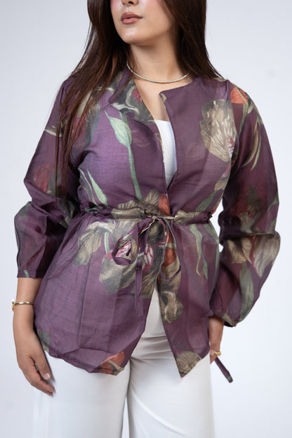 Flore blouse in BURGUNDY
