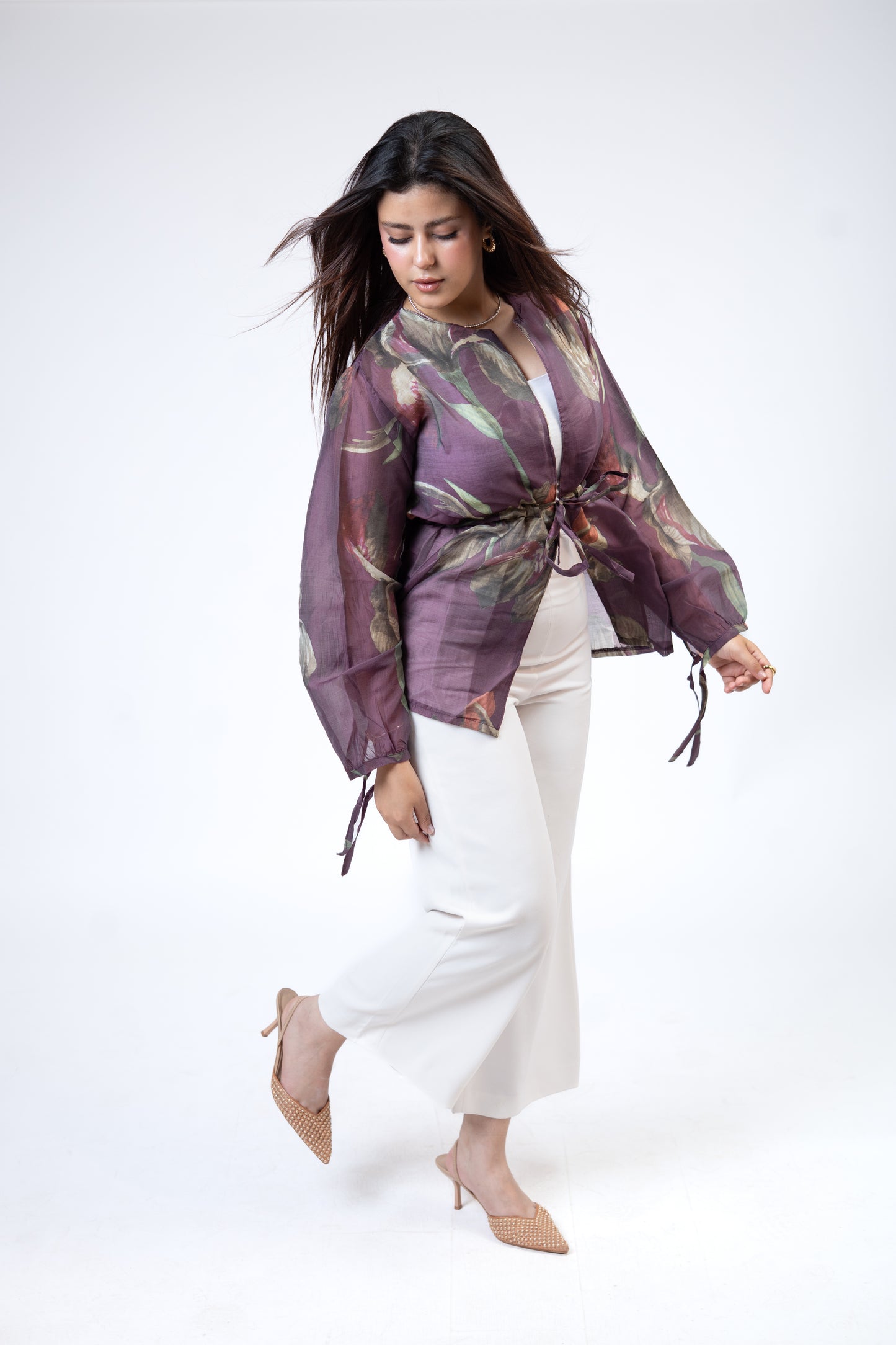 Flore blouse in BURGUNDY