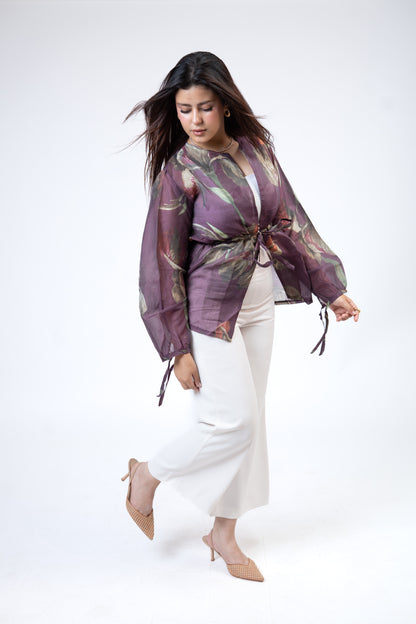 Flore blouse in BURGUNDY