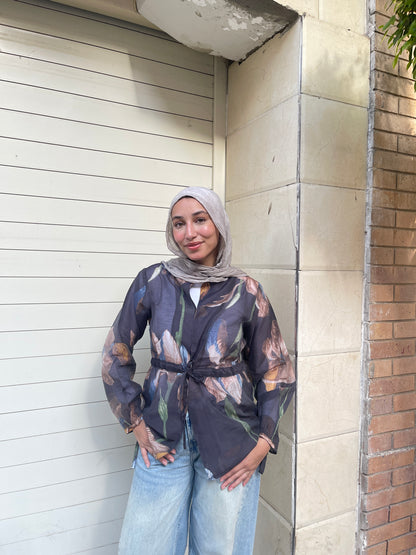 Floré blouse in black