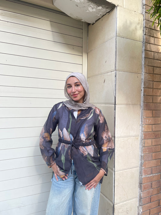 Floré blouse in black