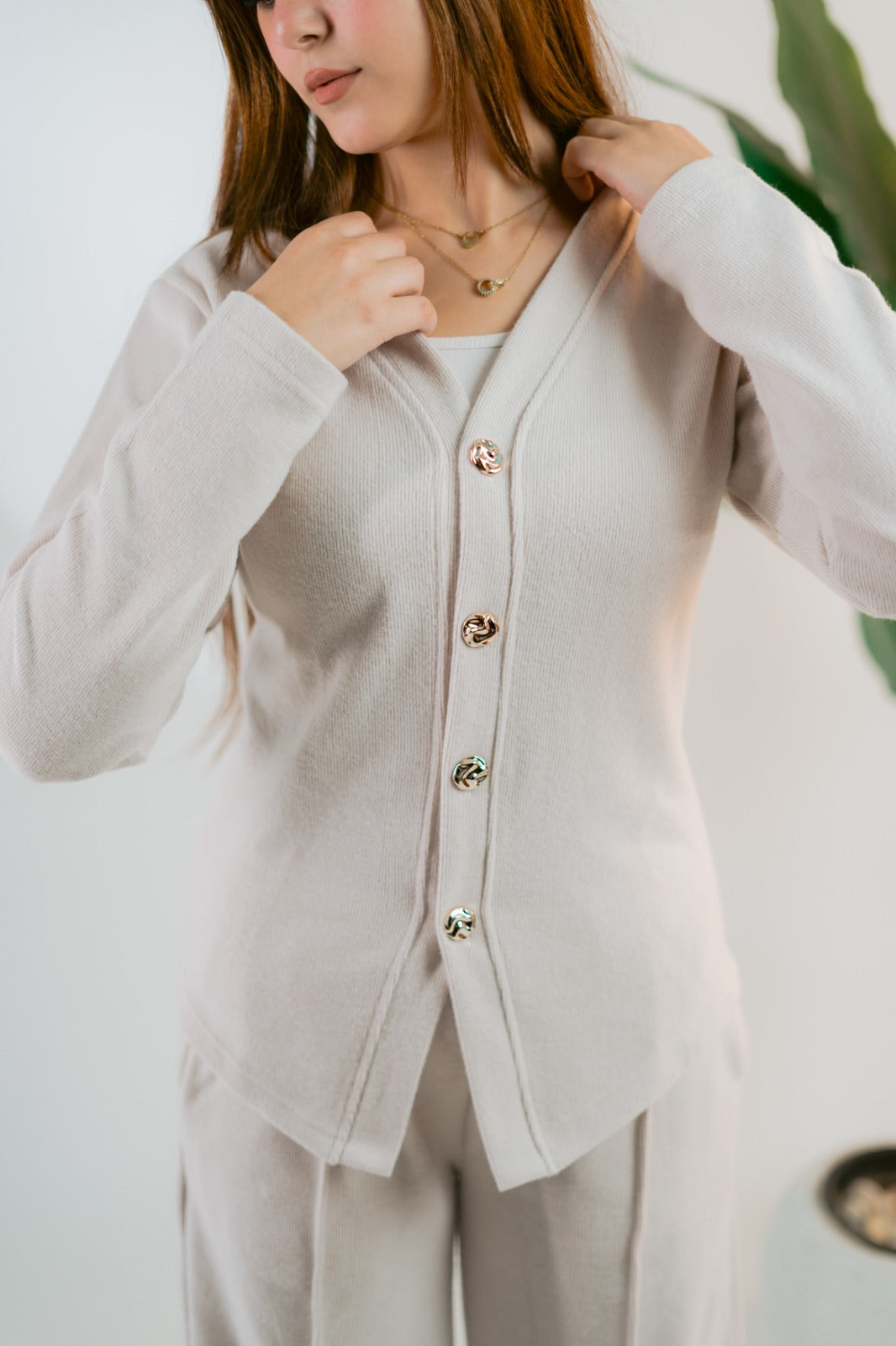 soft button set in creamy