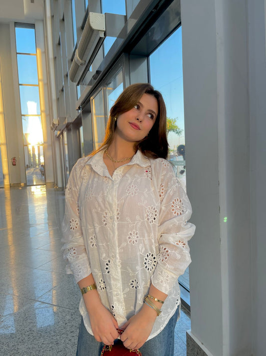 lace white shirt